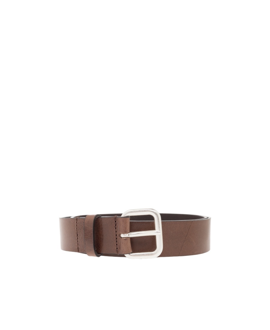 Diesel Oval-d Logo-plaque Leather Belt In Multicolor