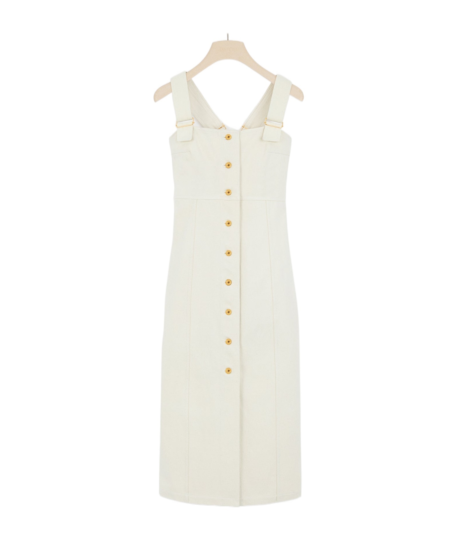 Patou Denim Midi Dress In White