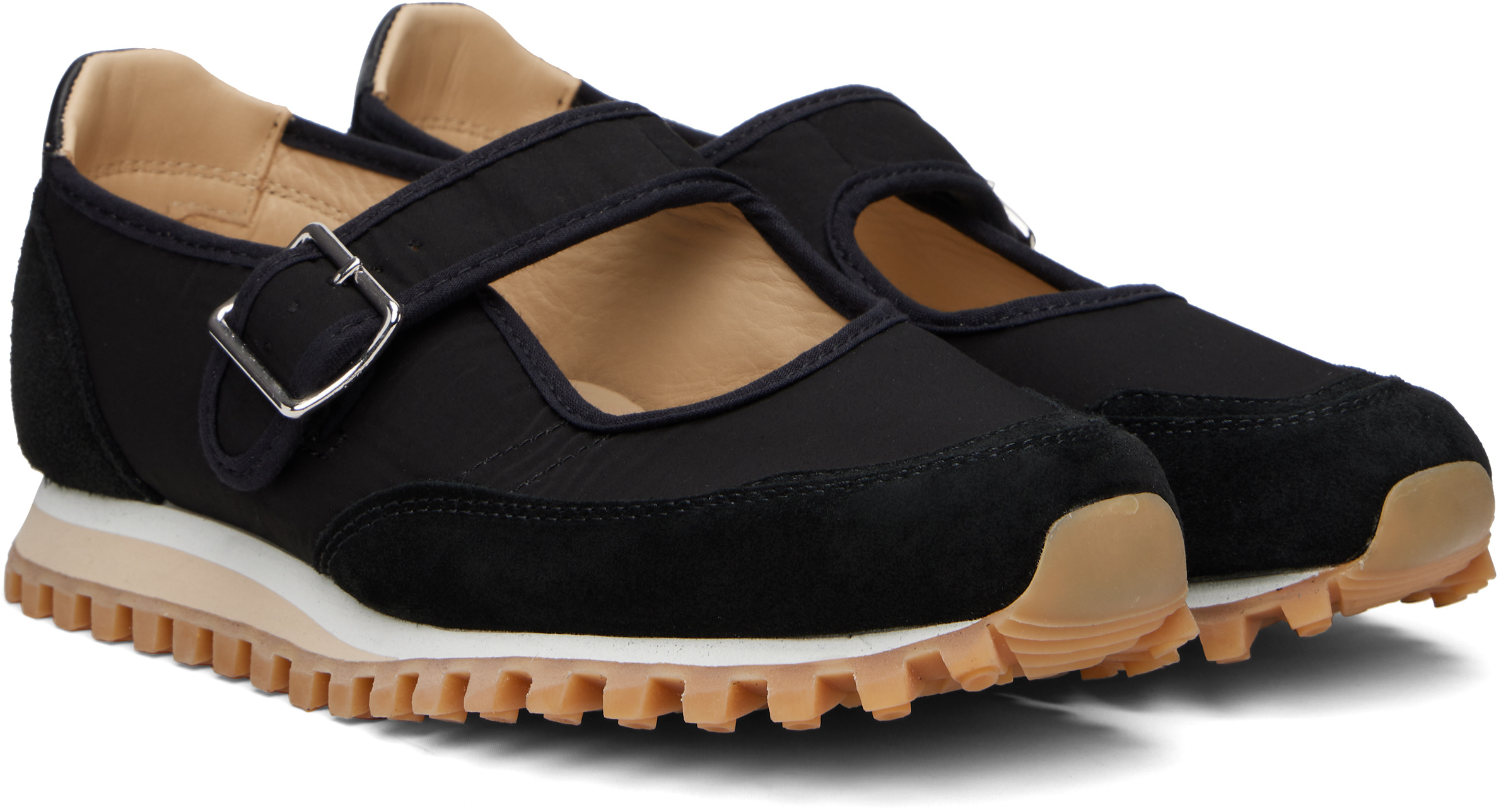 Shop Comme Des Garçons Leather Sneakers
