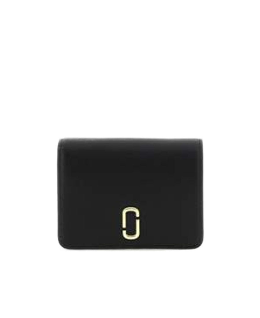 Shop Marc Jacobs The Mini Compact Wallet In Black
