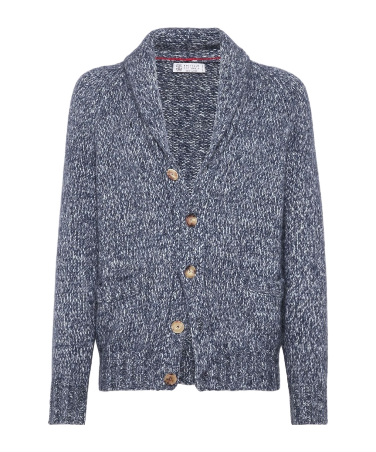 Brunello Cucinelli V-necked Cardigan Wool Shawl Lapels In Gray