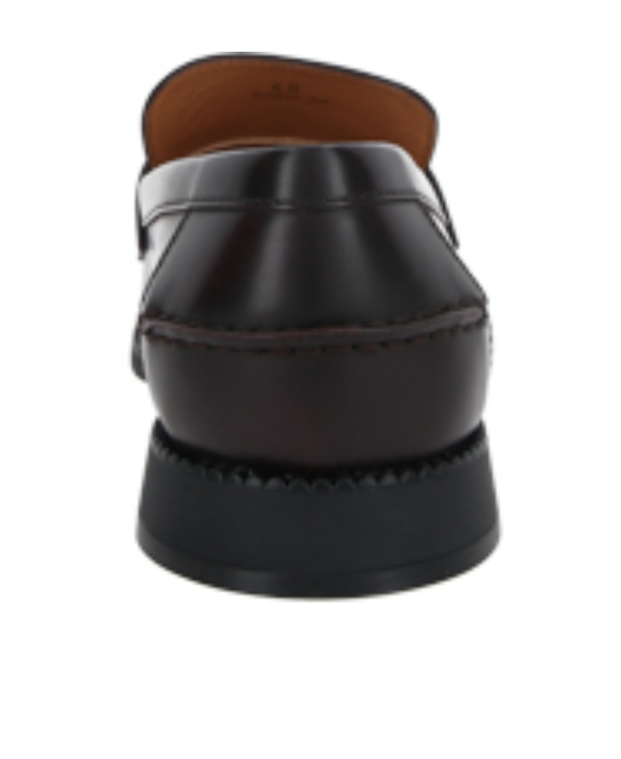 Tod's Logo-plaque Leather Loafers In Black