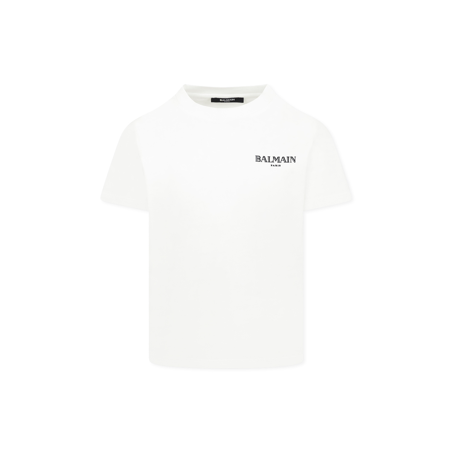 Shop Balmain Logo-appliqué T-shirt In White
