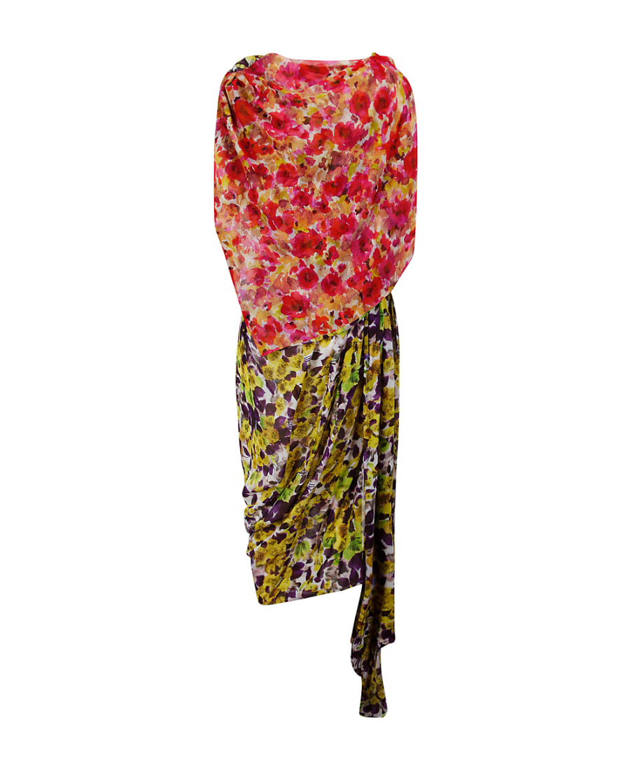 Dries Van Noten Logo Dress In Multicolor