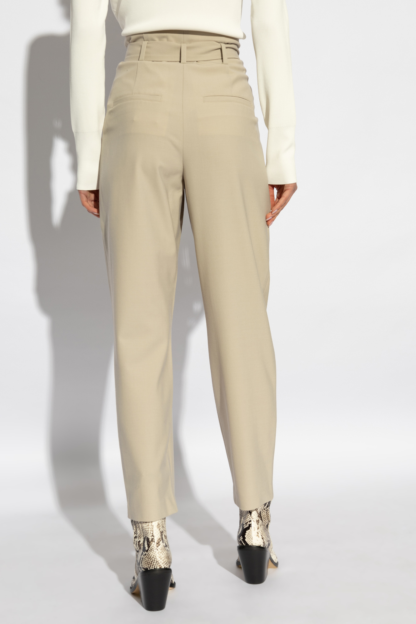 Iro Belt-loop Casual Pants In Nude