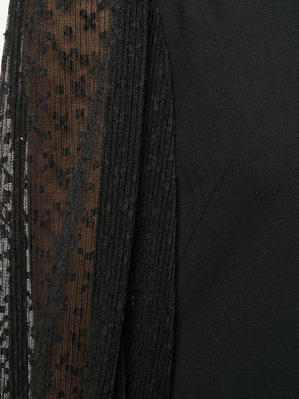 Givenchy Floral Lace Sleeved Dress In Black
