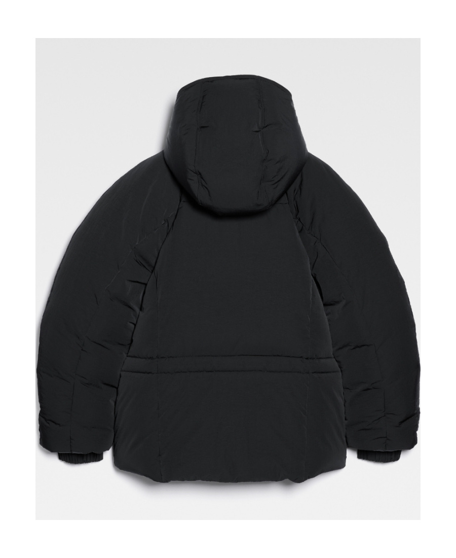 Jacquemus La Doudoune Capullo Drawstring Puffer Jacket In Black