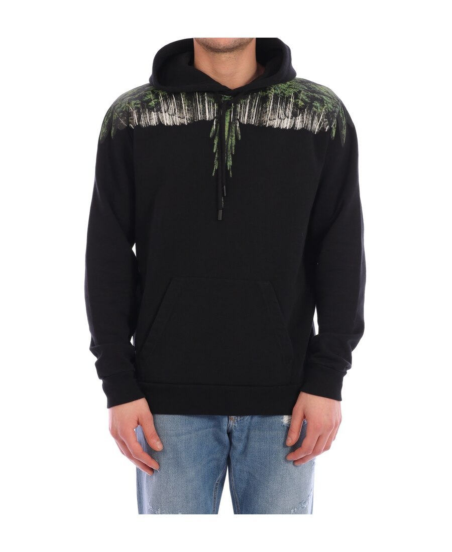 MARCELO BURLON COUNTY OF MILAN WING PRINTED HOODED SWEATER
