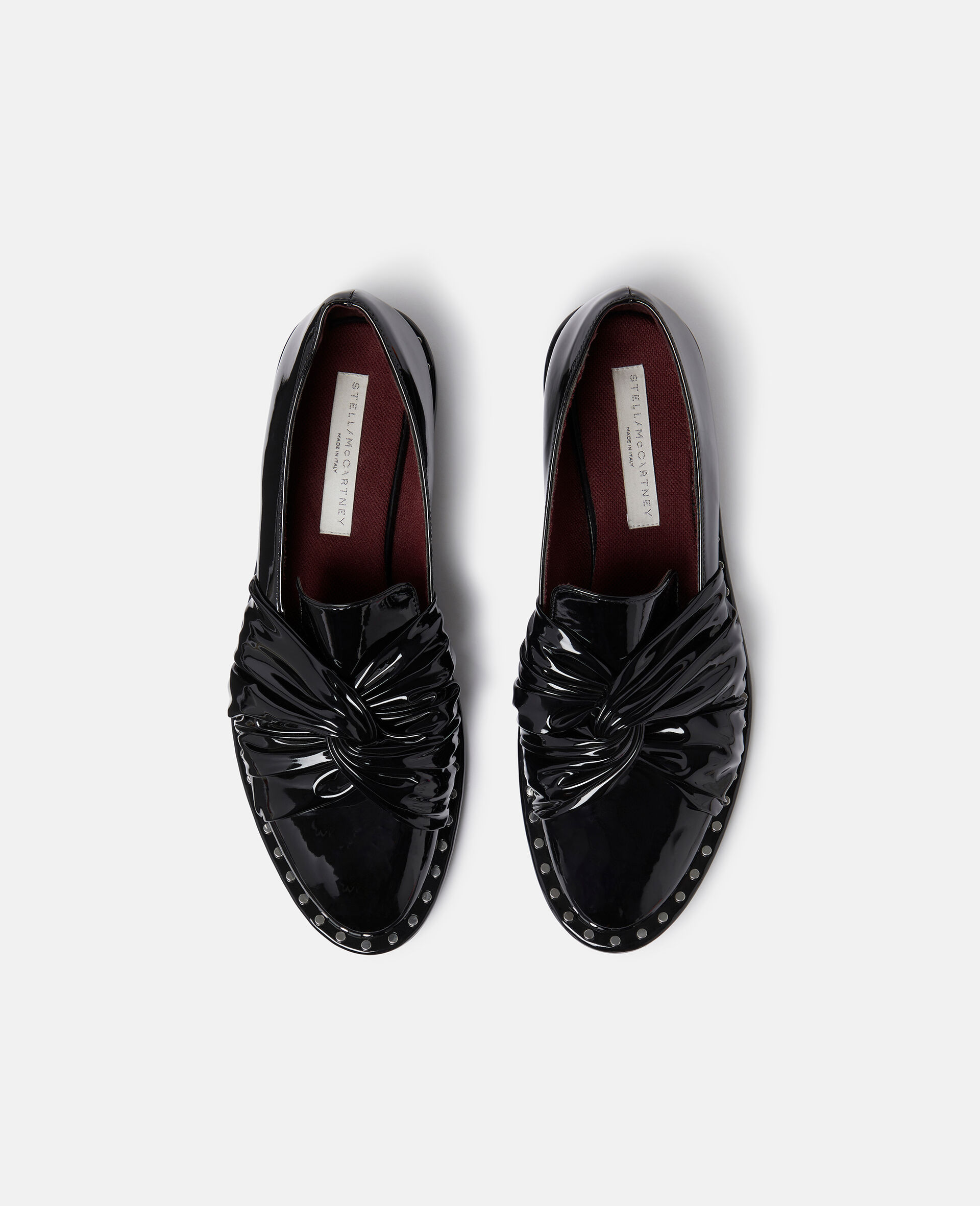 Stella Mccartney Twisted Rope Type Loafer Shoes In Black