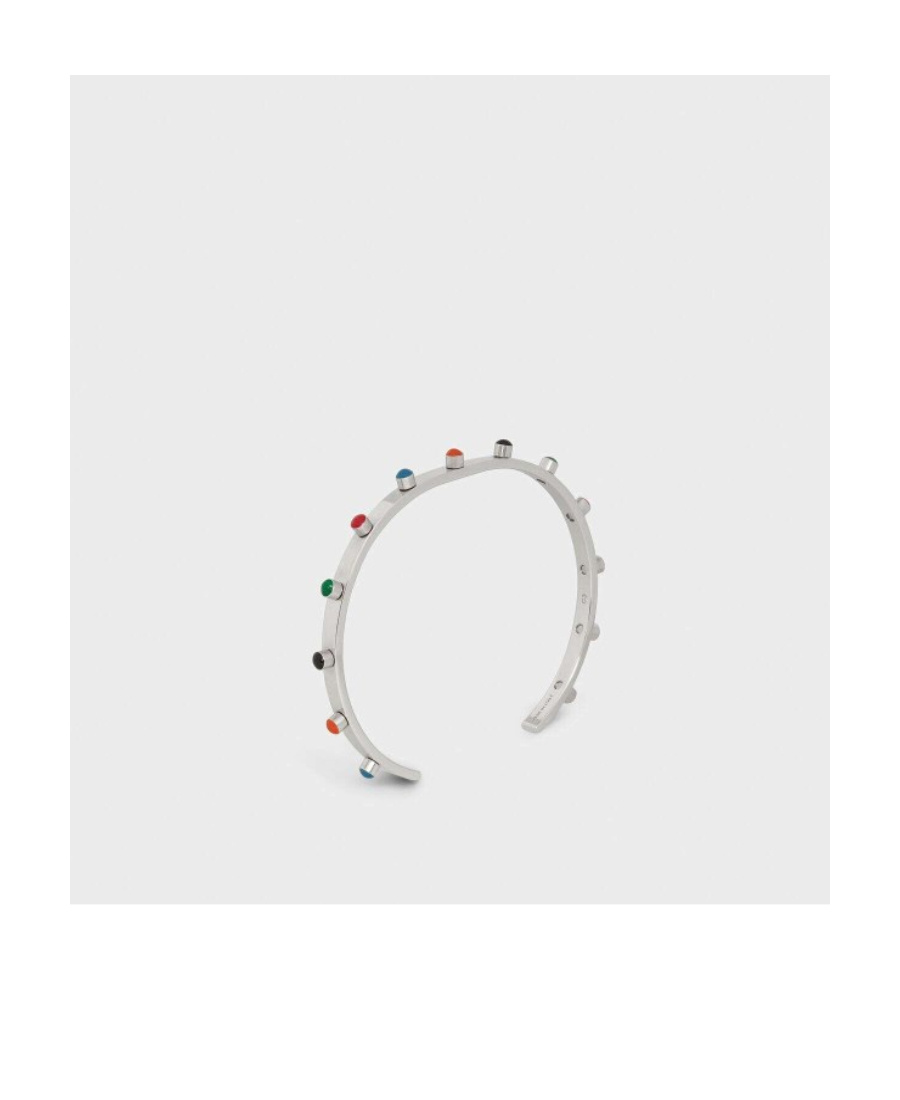 Celine Enamel Nail Thin Opening Bracelet