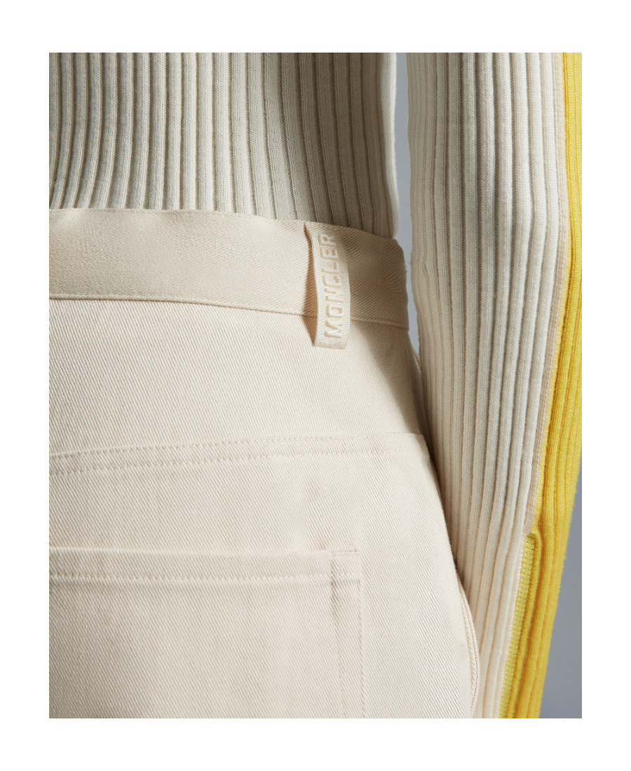 Moncler Drawstring Wide-leg Trousers In White