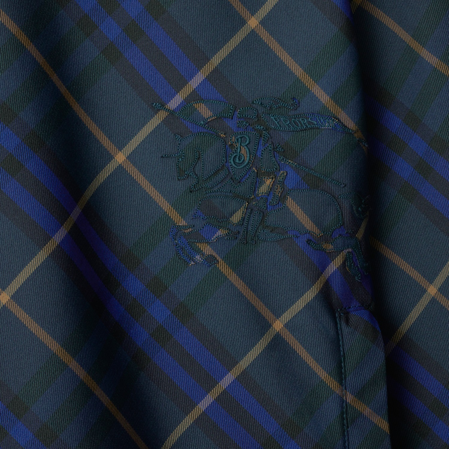 Burberry Bias Check Nylon Windbreaker In Navy