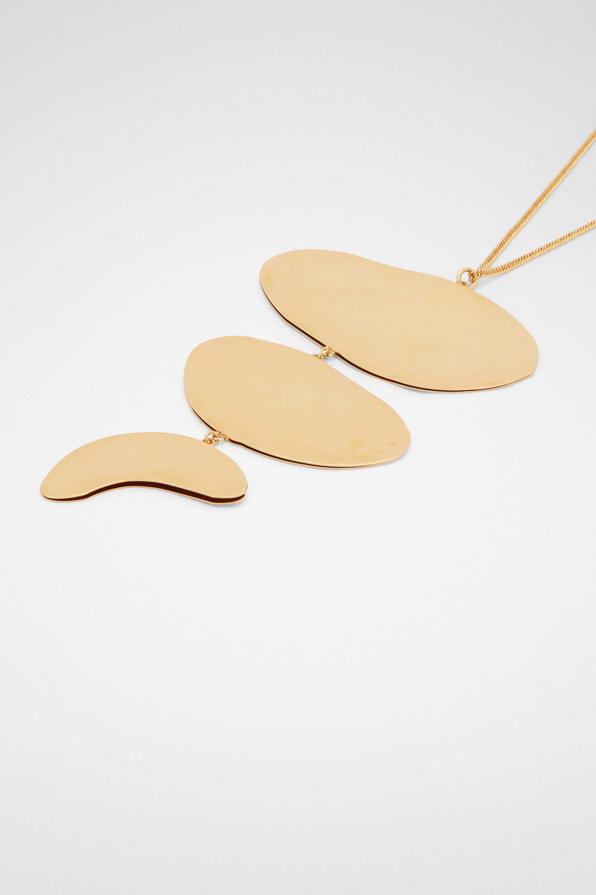 Jil Sander Oversize-pendant Necklace In Yellow