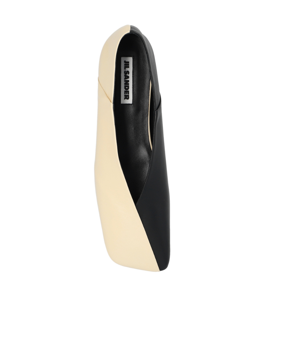 Jil Sander Sandy-colored Leather Ballet Flats In Nude