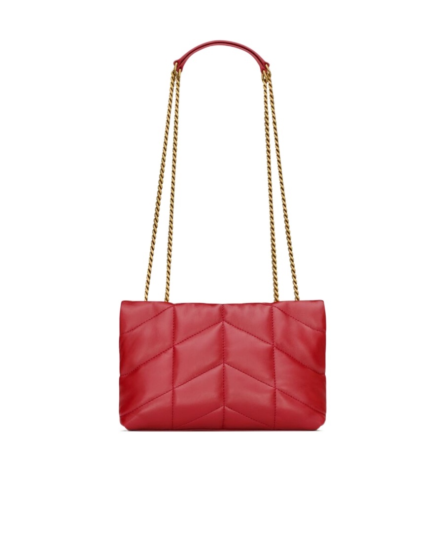 Saint Laurent Mini Puffer Toy Shouder Bag In Red