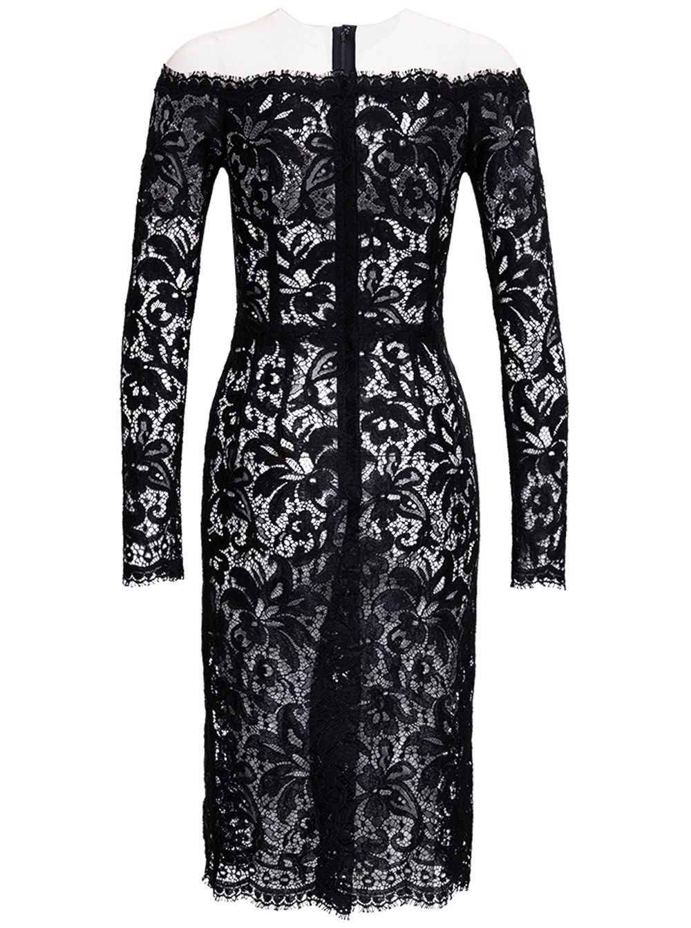 Dolce & Gabbana Lace-detail Mini Dress In Black
