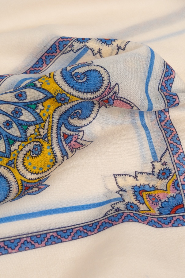 Etro Scarf With Decorative Pattern In Nude