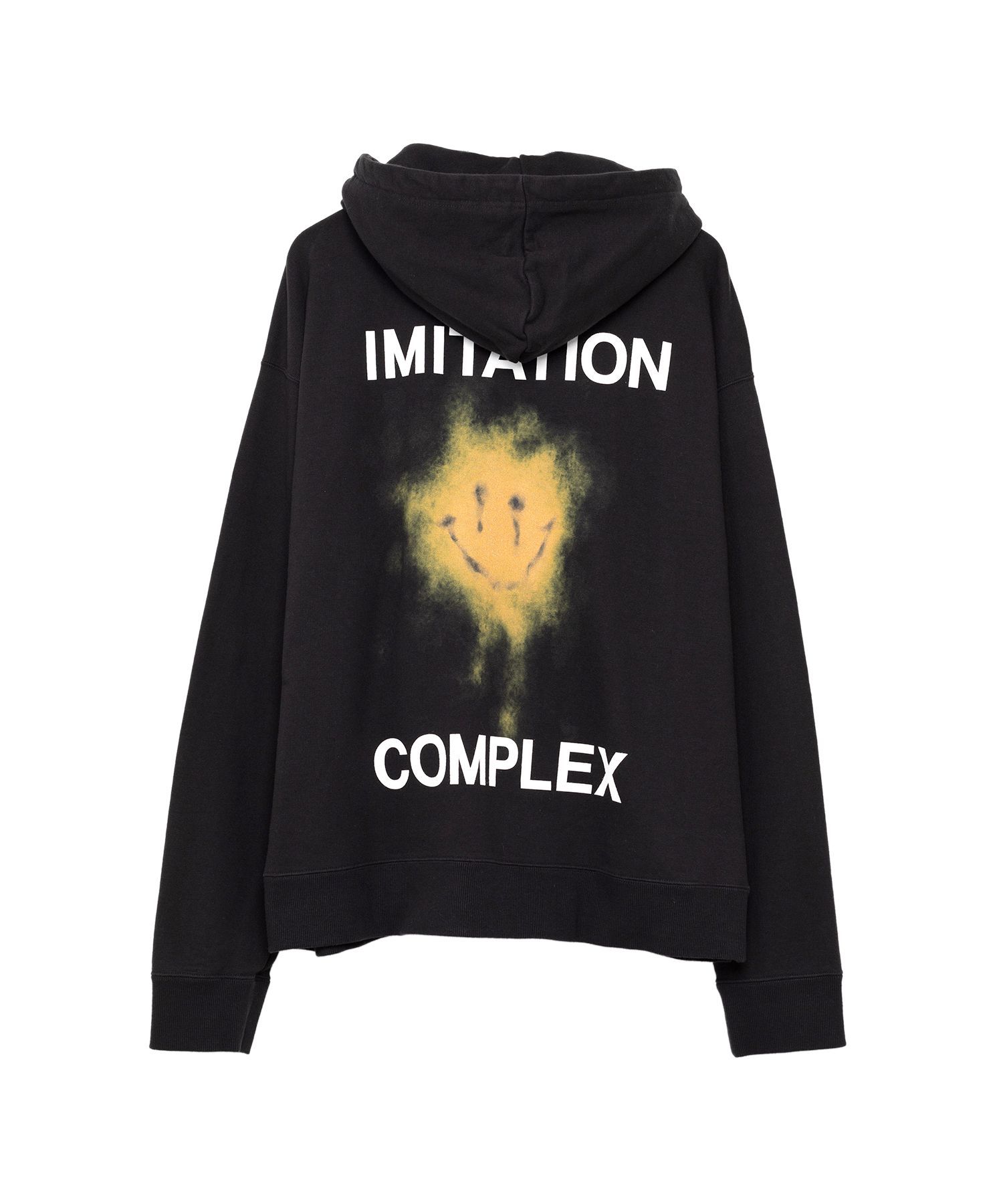 Miharayasuhiro Smiley-face Print Cotton Hoodie In Black