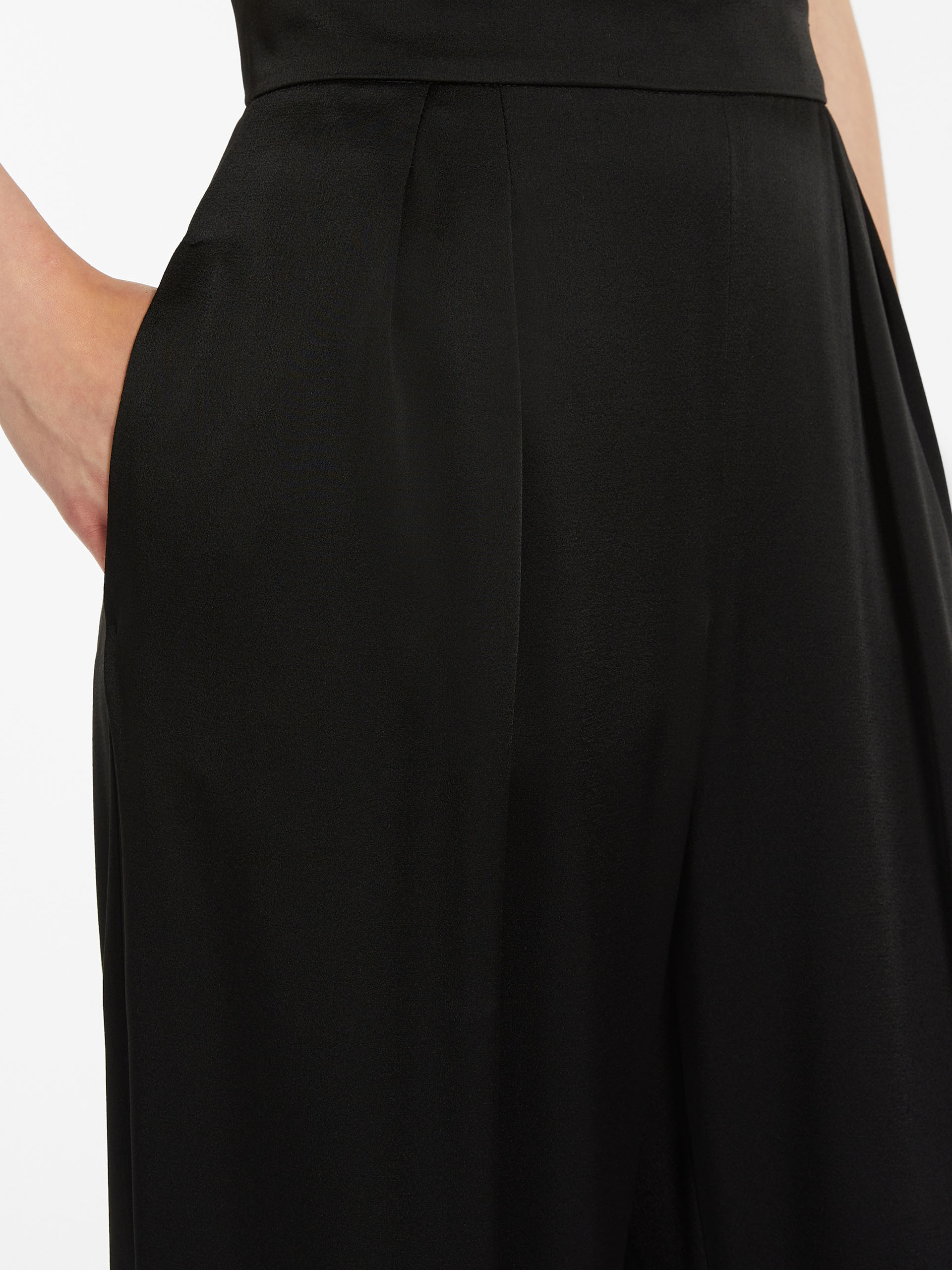 Max Mara Wide-legged Casual Pants In Black