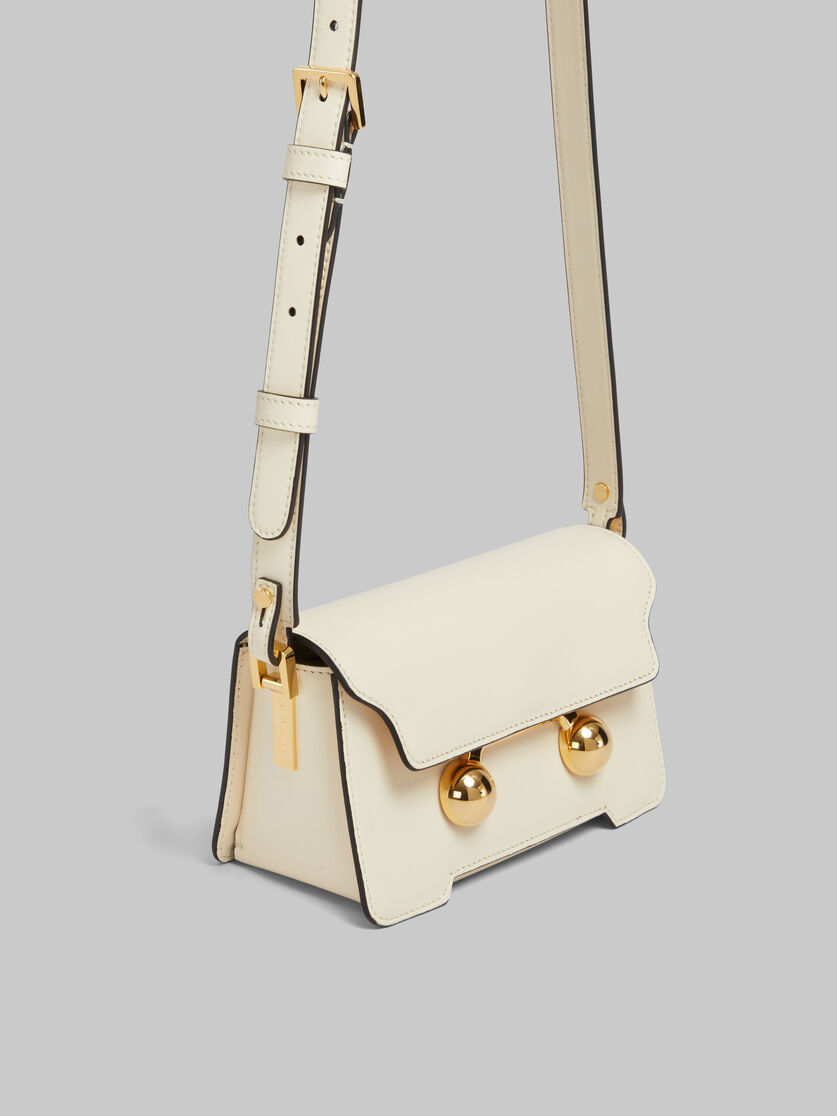 Marni Cream Leather Trunkaroo Mini Shoulder Bag In Nude