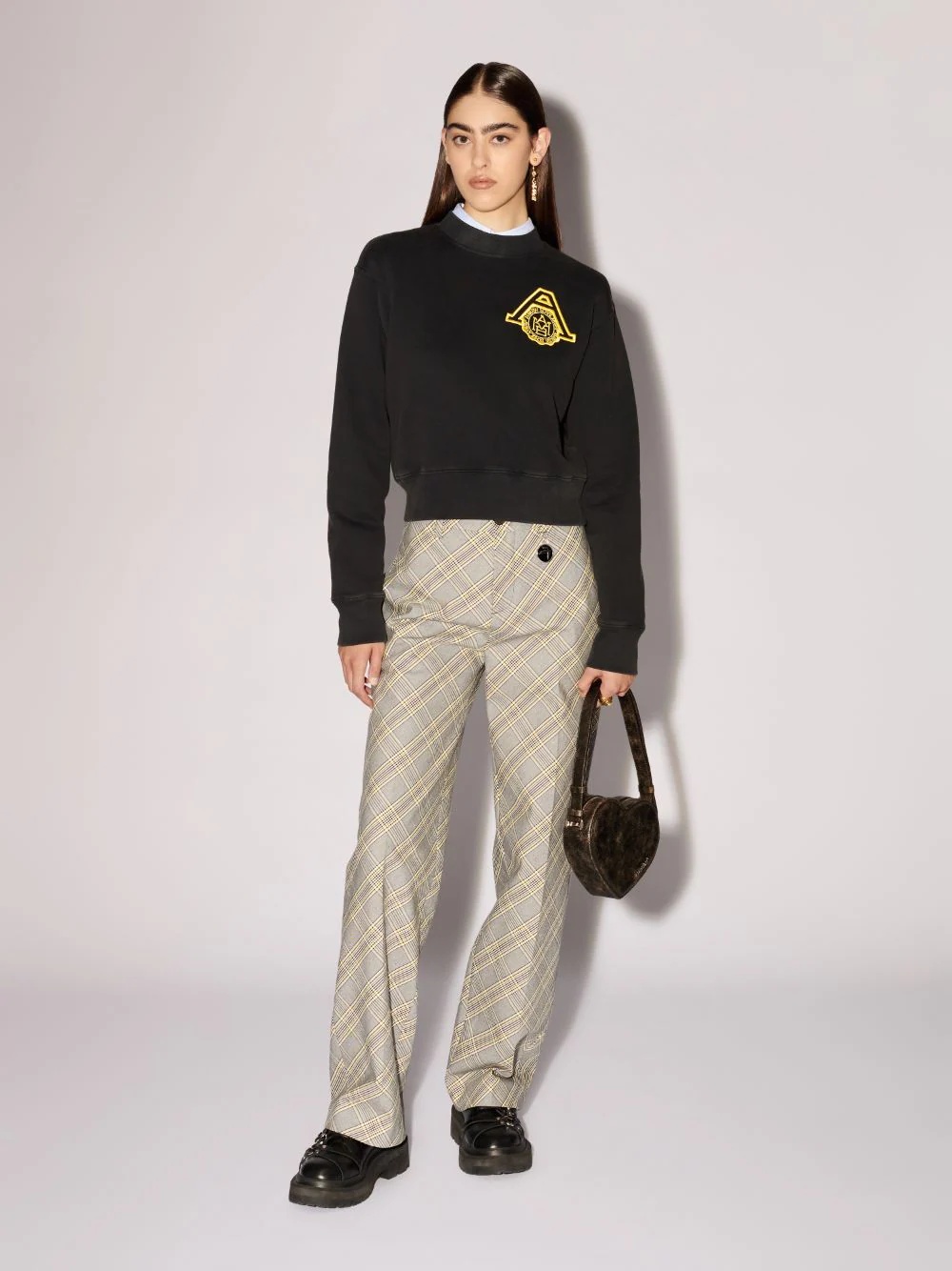 Ambush Logo-embroidered Organic Cotton Sweatshirt In Black