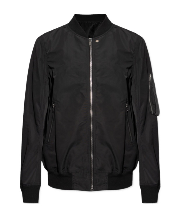Rick Owens Man Jacket Black Size 38 Cotton, Silk, Virgin Wool In Black