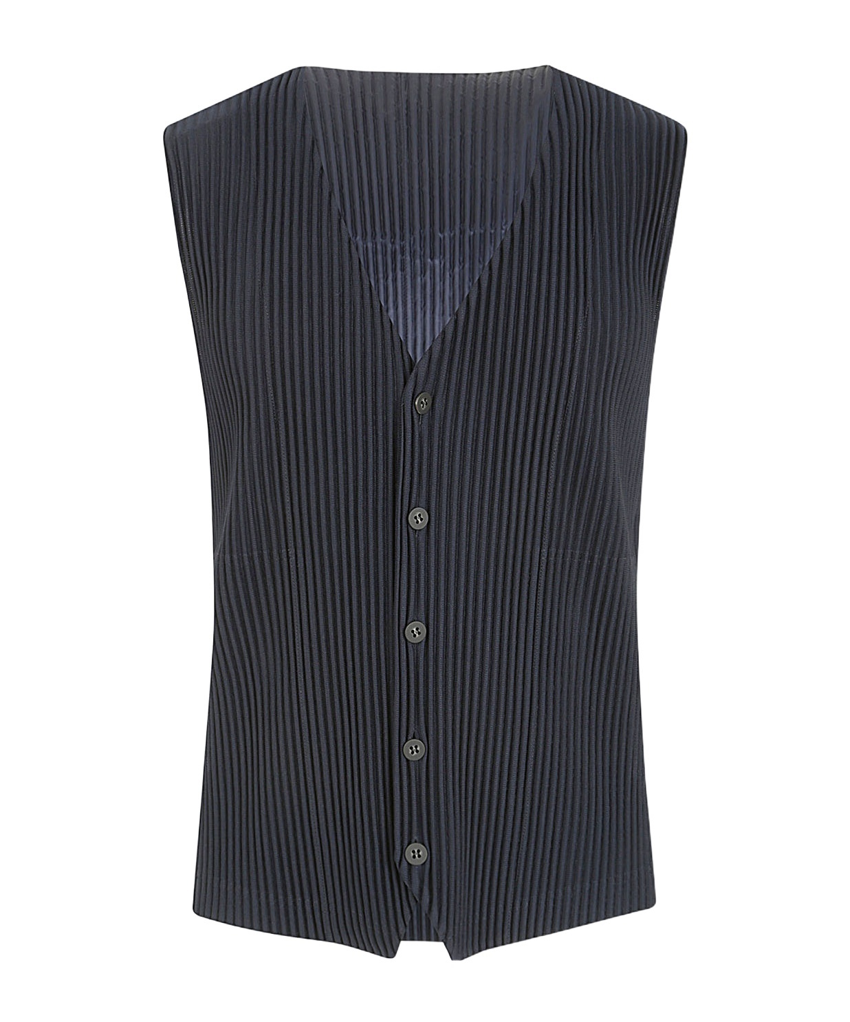 ISSEY MIYAKE V-NECK PLISSÉ WAISTCOAT