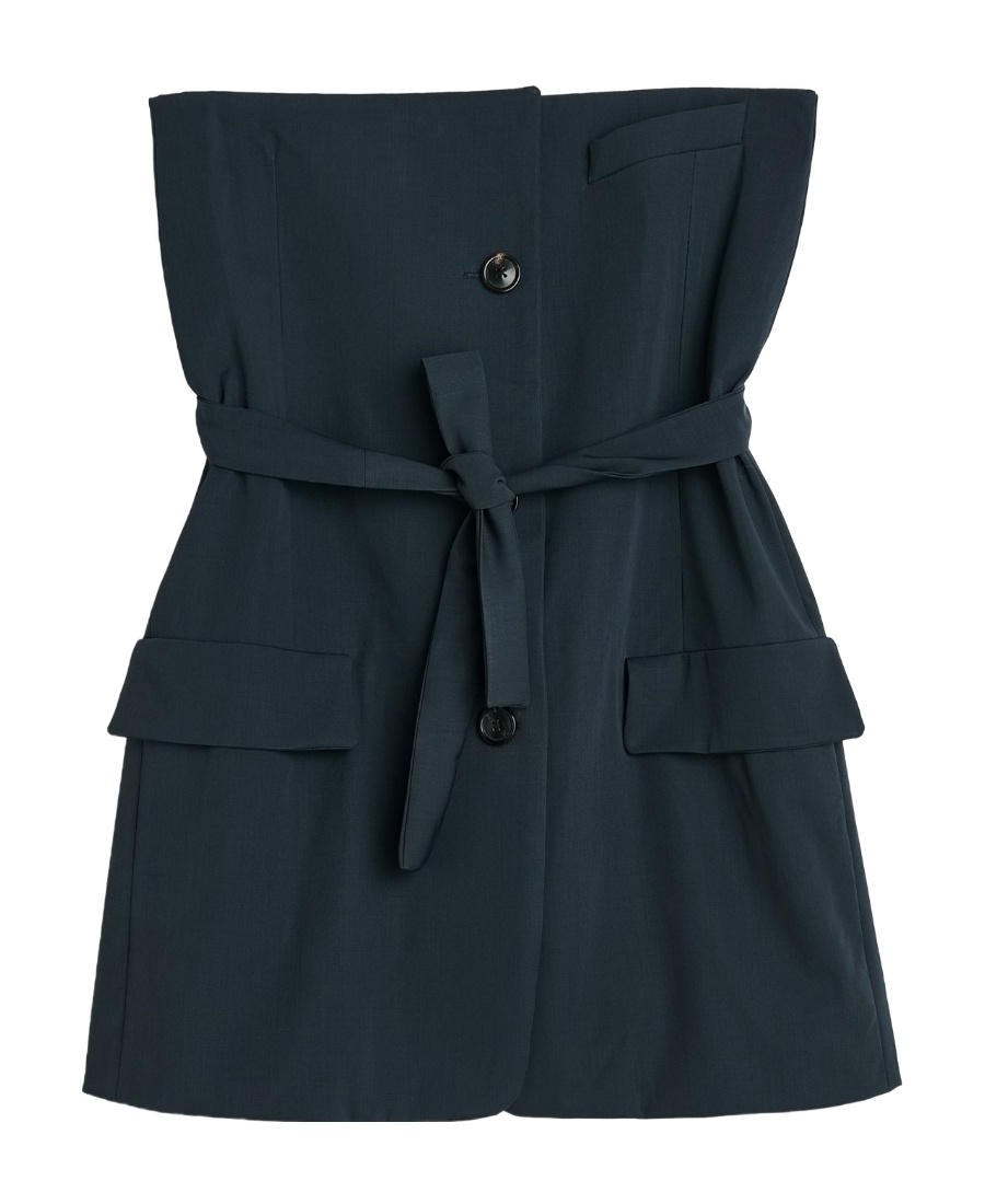 Our Legacy Off-shoulder Suit Top In Black
