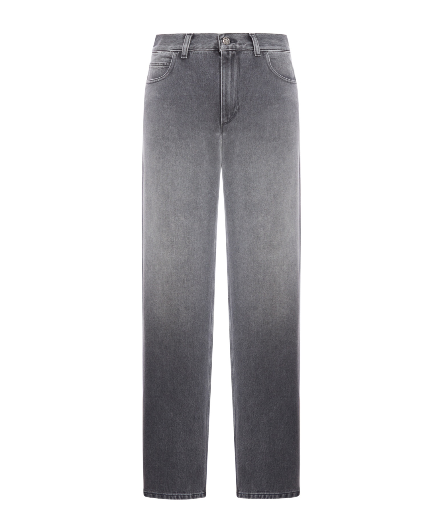 Moncler Cropped Jeans In Gray