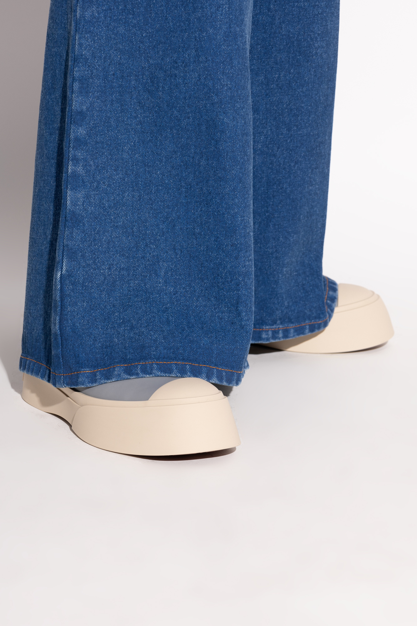 Marni Platform Clog Sneakers Dolphin In Nude