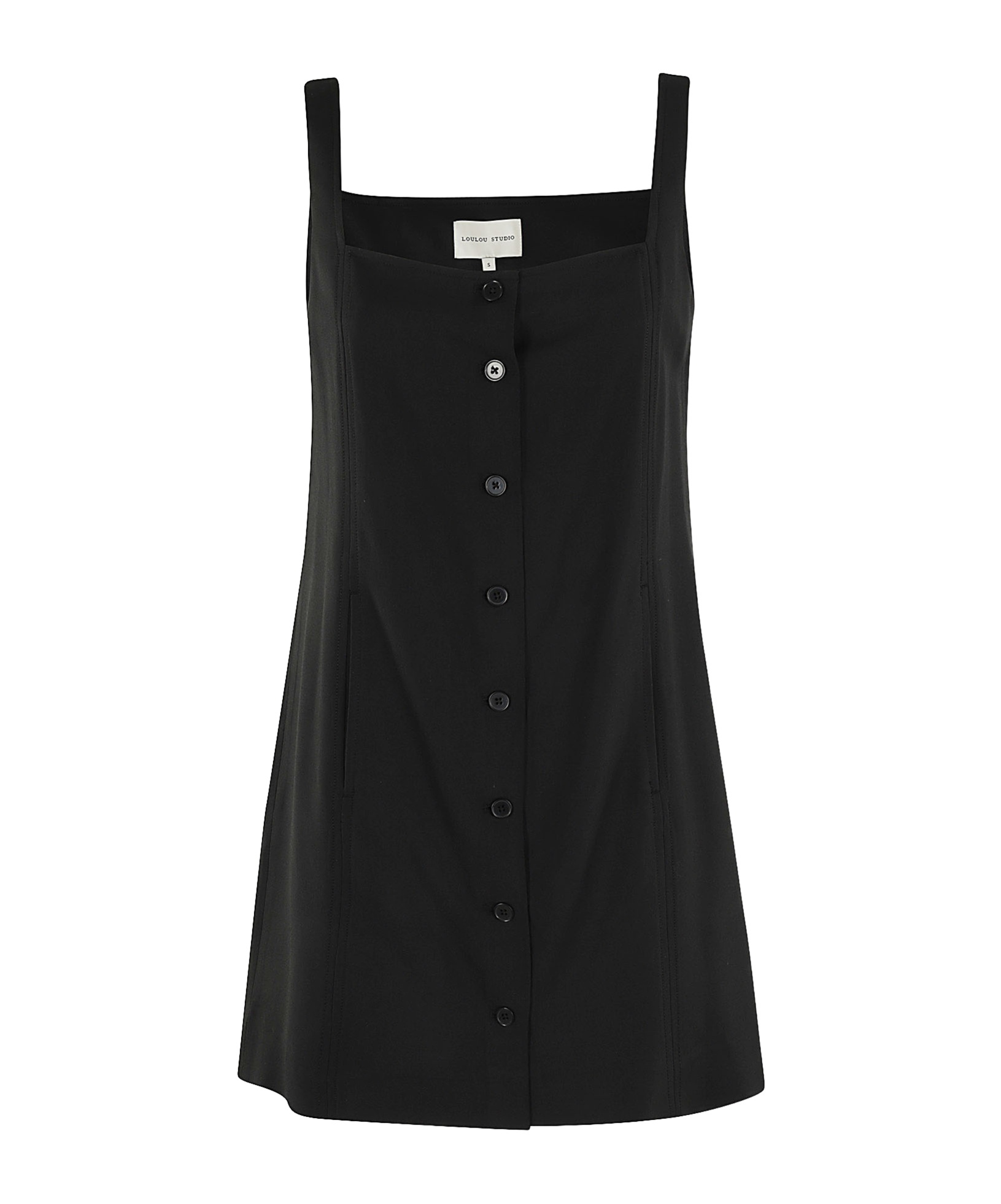 Loulou Studio Suspender Dress In Black