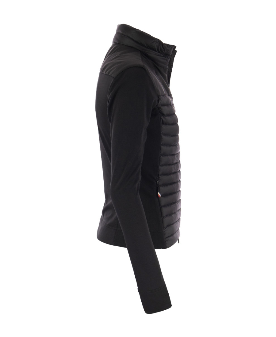 Shop Moncler Padded Zip-up Sweatshirt In Black