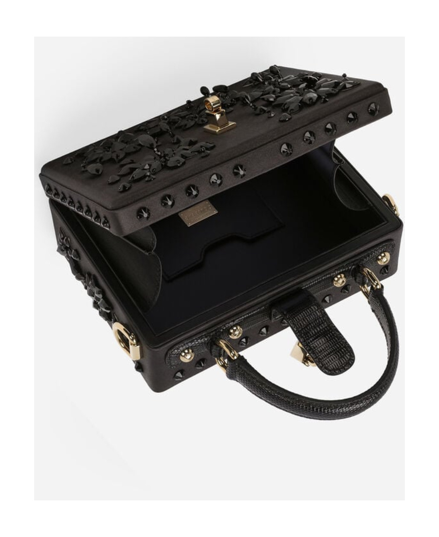 Dolce & Gabbana Dolce Box Gemstone-detail Tote Bag In Black