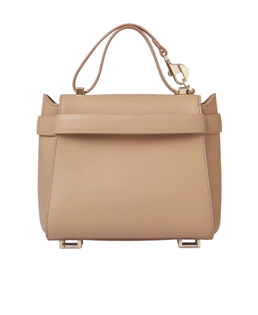 Chloé Nacha Small Shoulder Bag In Nude