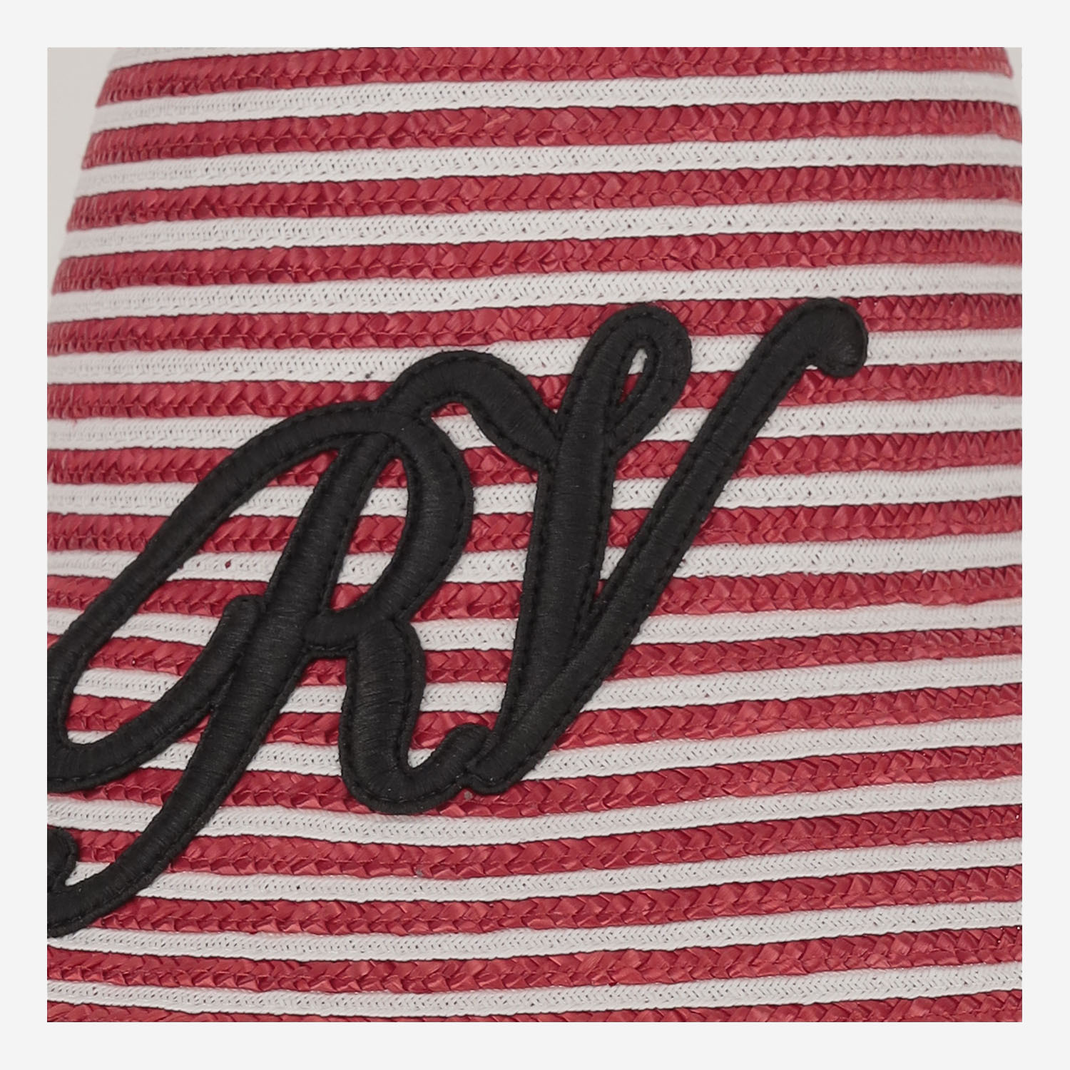 Roger Vivier Striped Bucket Hat In Red