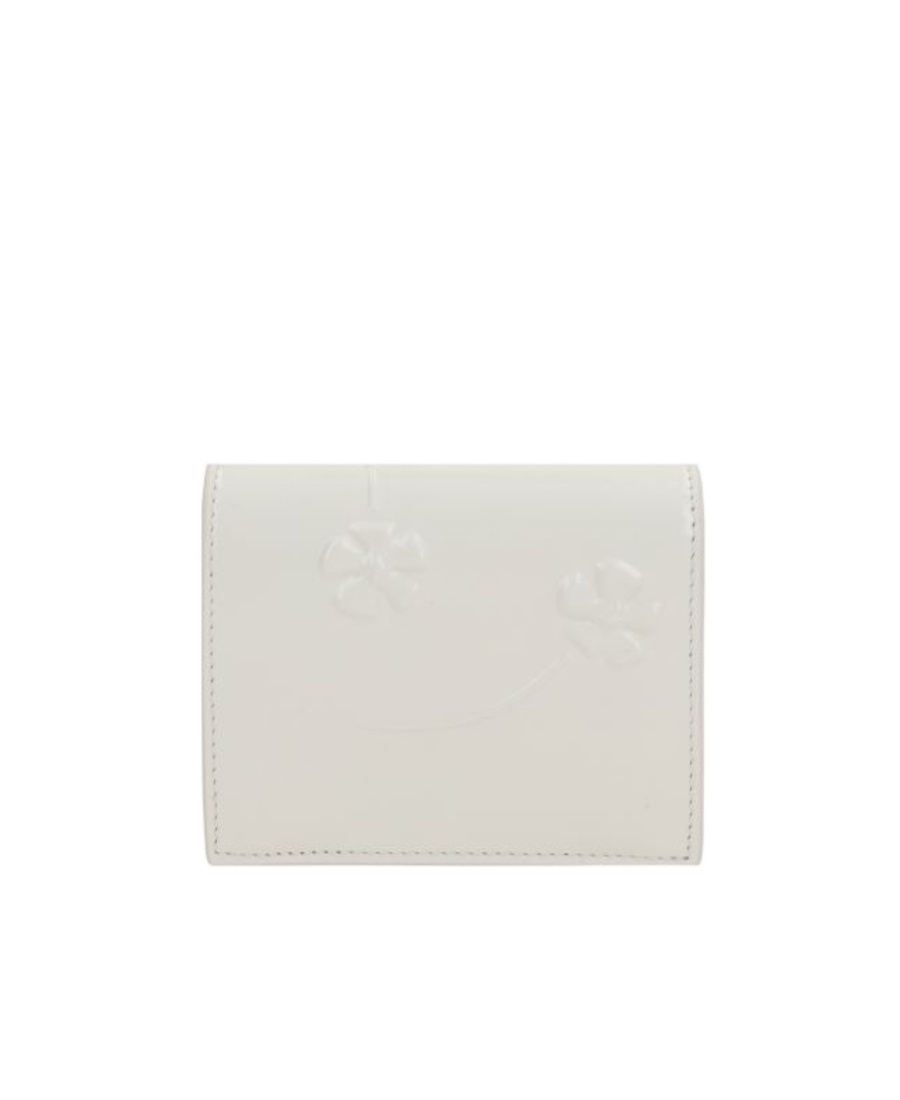 Prada Logo-detailed Bi-fold Wallet In White