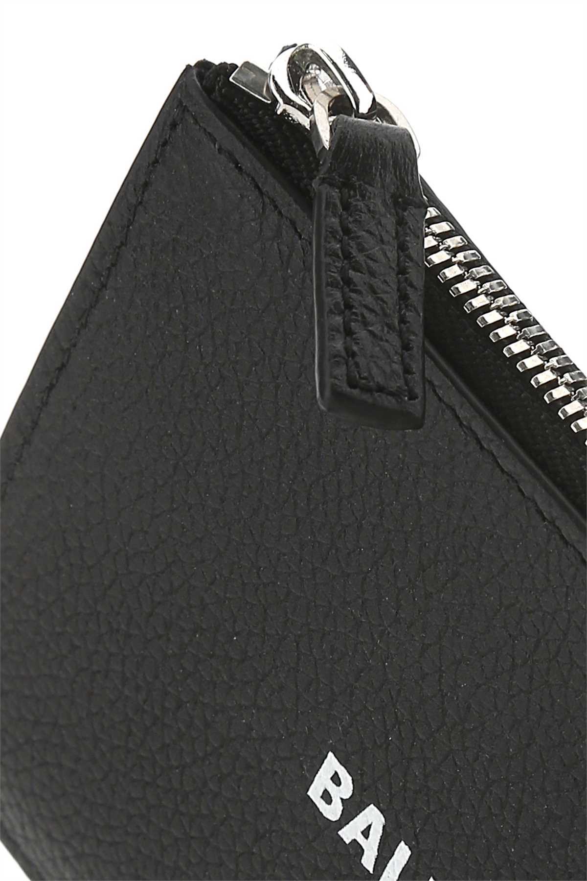 Balenciaga Logo-print Wallet In Black