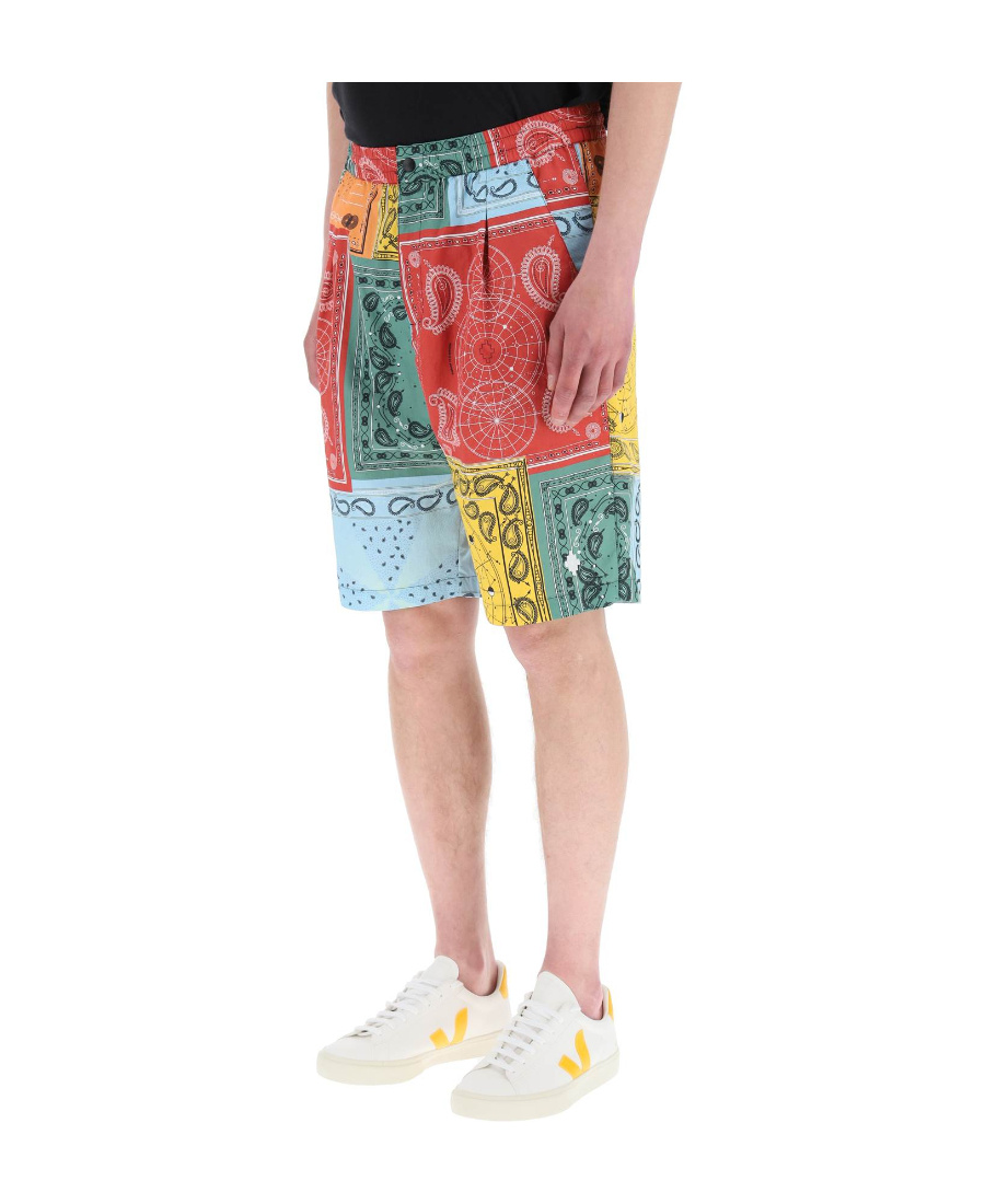 Marcelo Burlon County Of Milan Bandana Patchwork Shorts In Multicolor