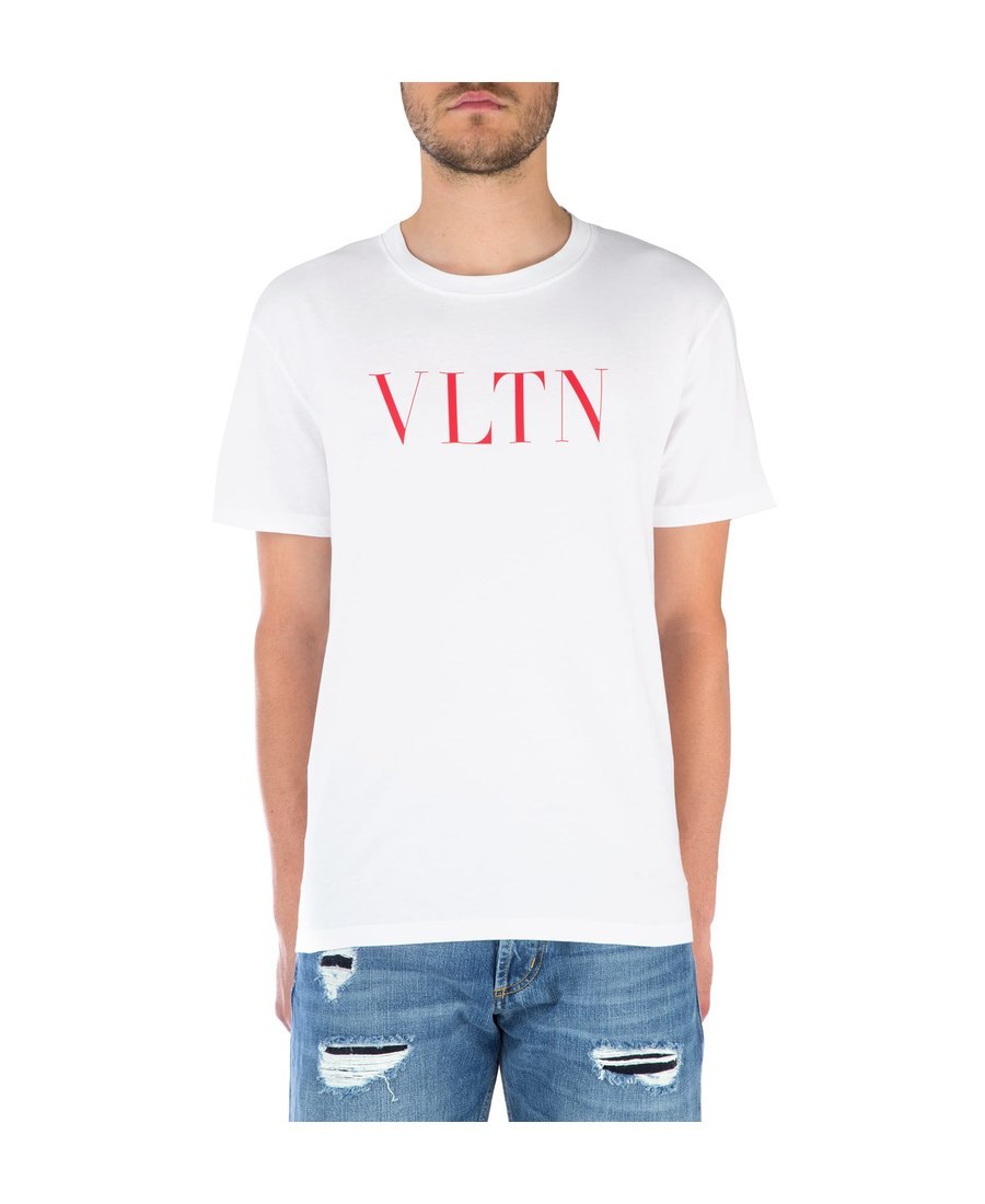 Valentino Vltn Cotton T-shirt In White