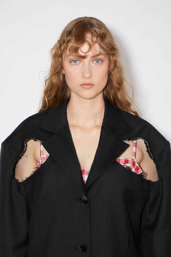 Acne Studios Single-breasted Button-fastening Jacket In Black