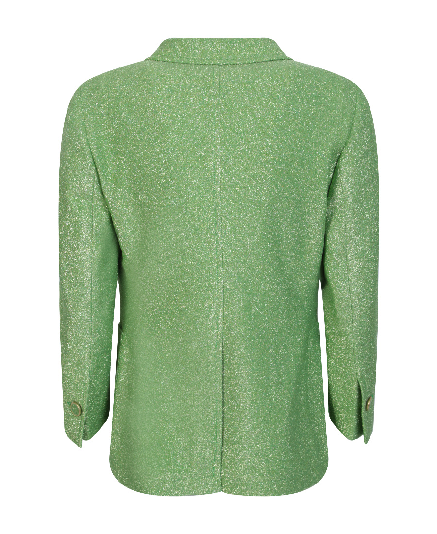 Tagliatore Glitter-detail Single-breasted Blazer In Green