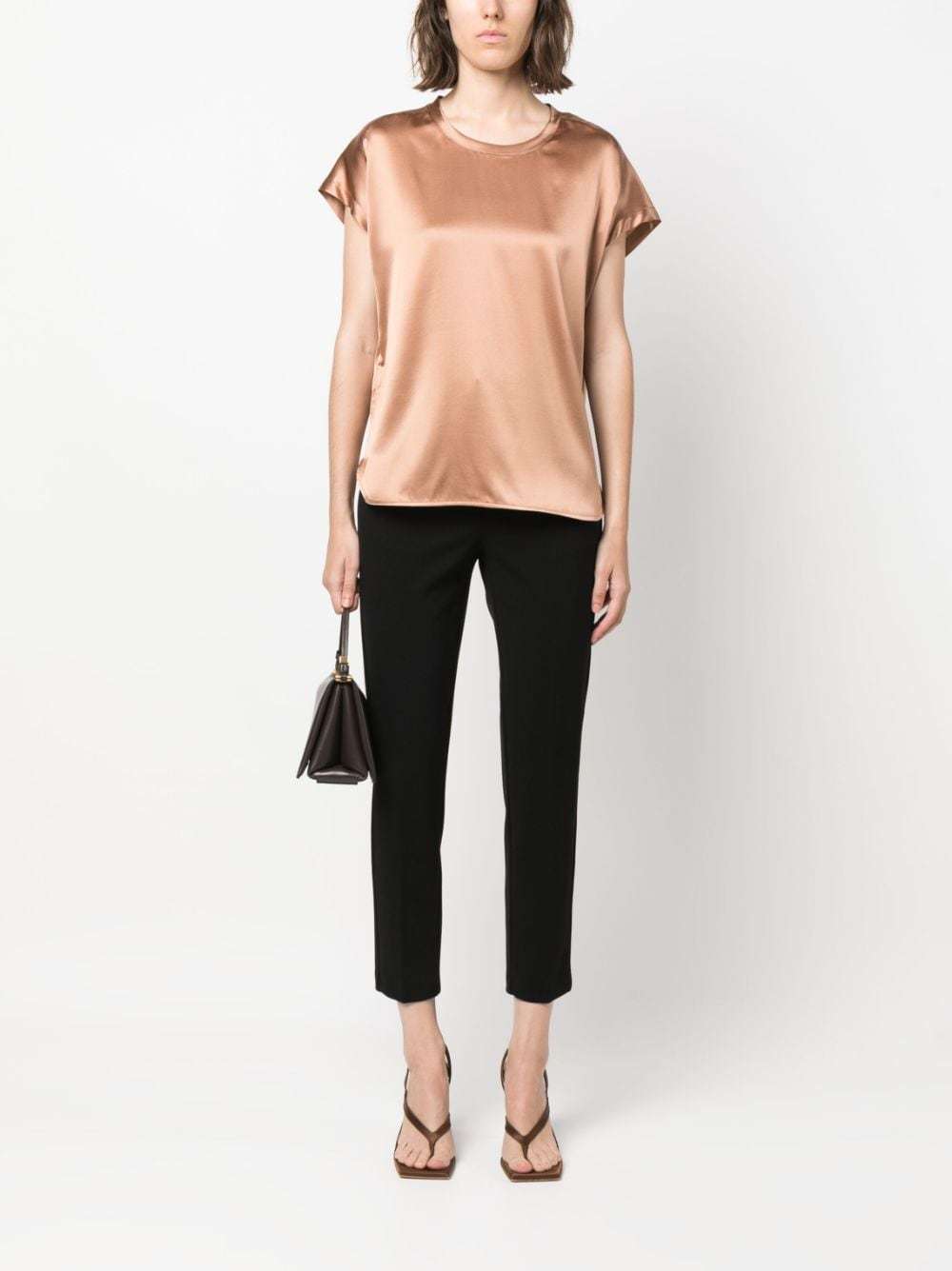 Pinko Black Slim-fit Tailored Trousers In Black