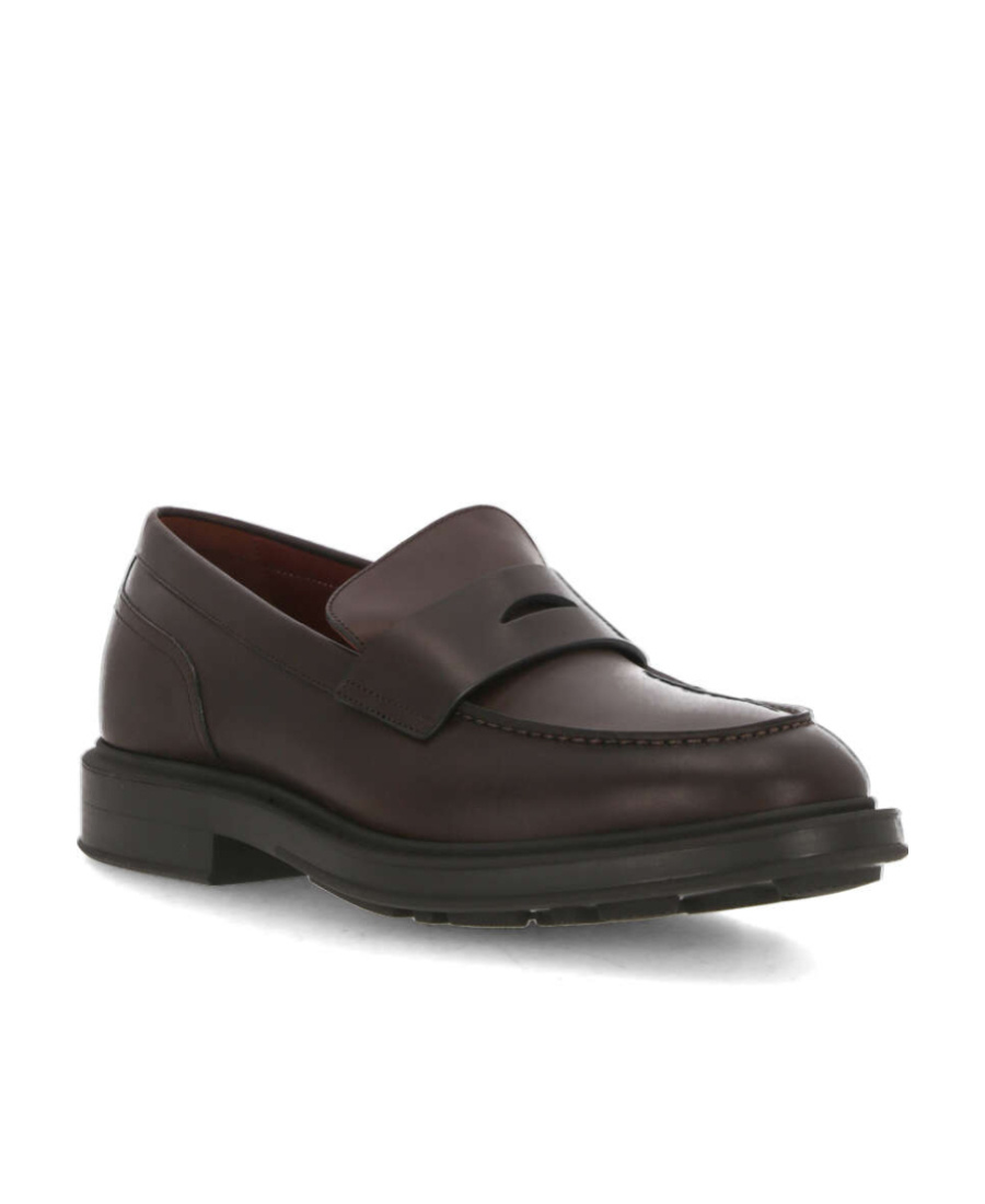 Loro Piana Travis Leather Loafers In Black