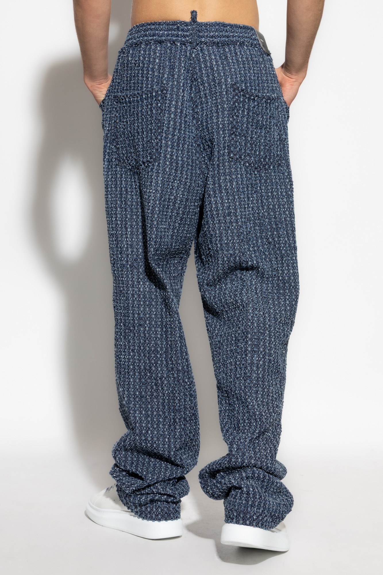 Dsquared2 Tweed Trousers In Blue
