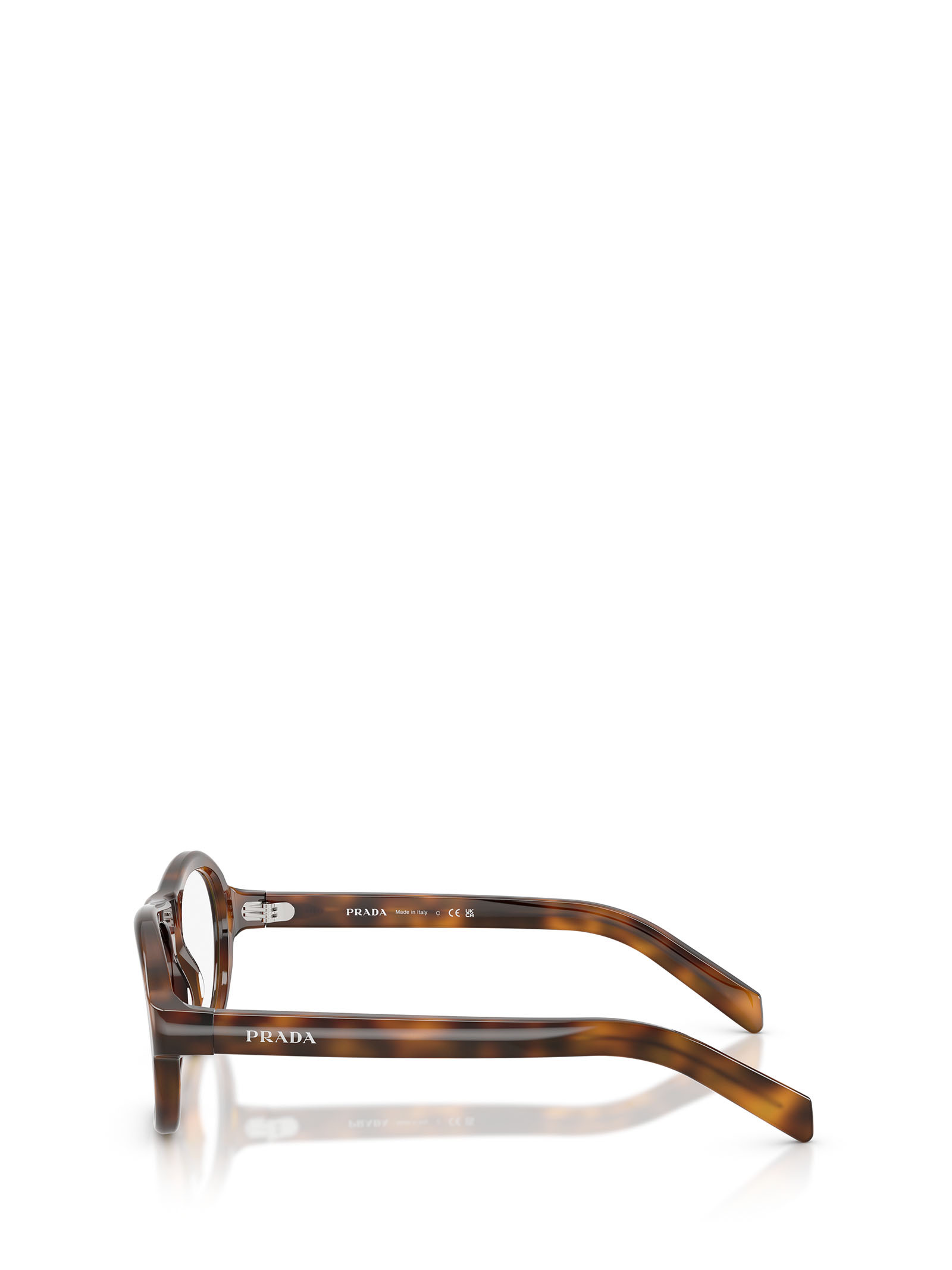 Prada Full Frame Plain Mirror In Brown