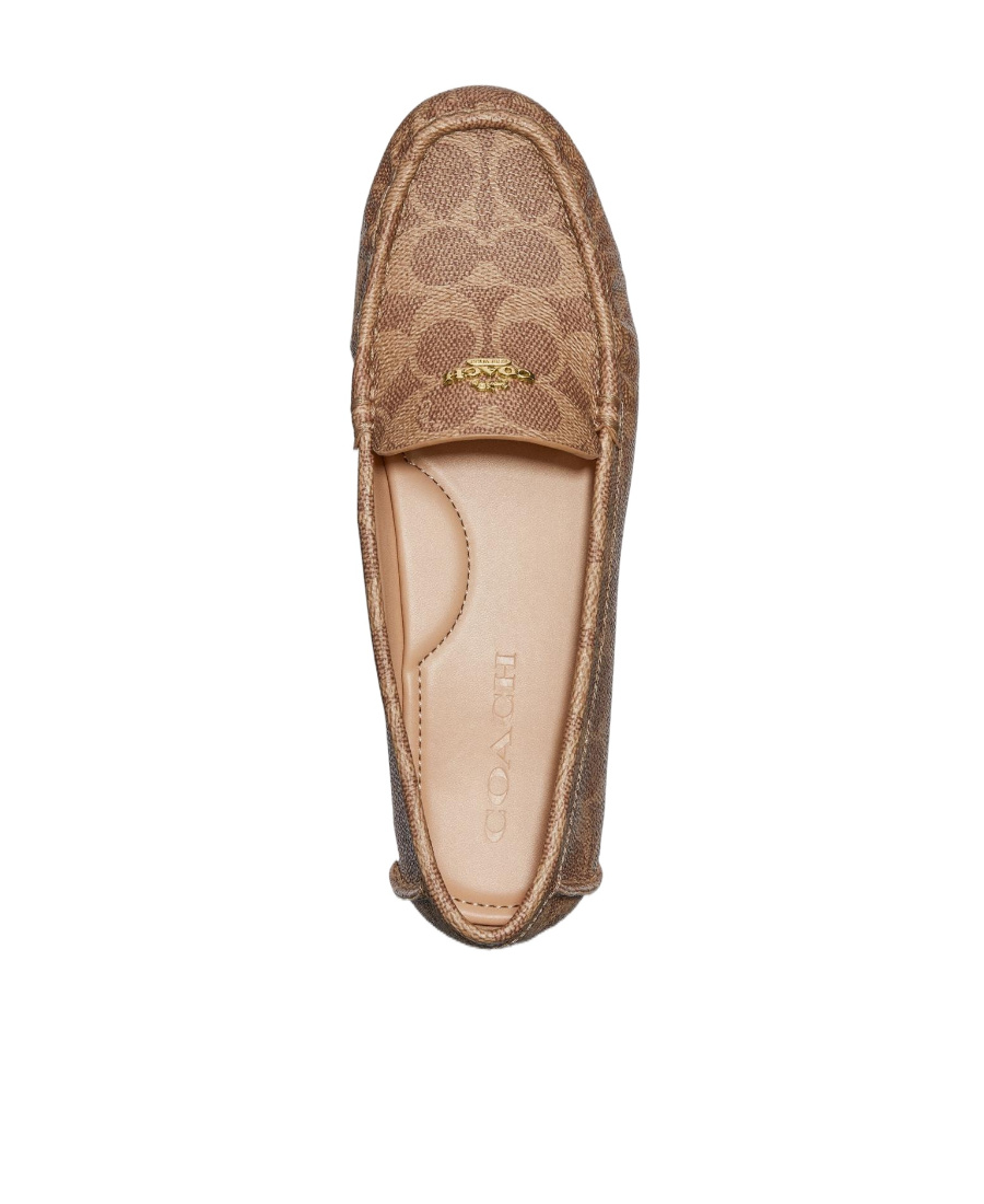 COACH LOGO-PRINT SLIP-ON LOAFERS