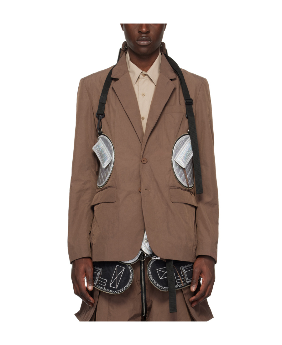 Craig Green Single-breasted Packable Blazer In Brown