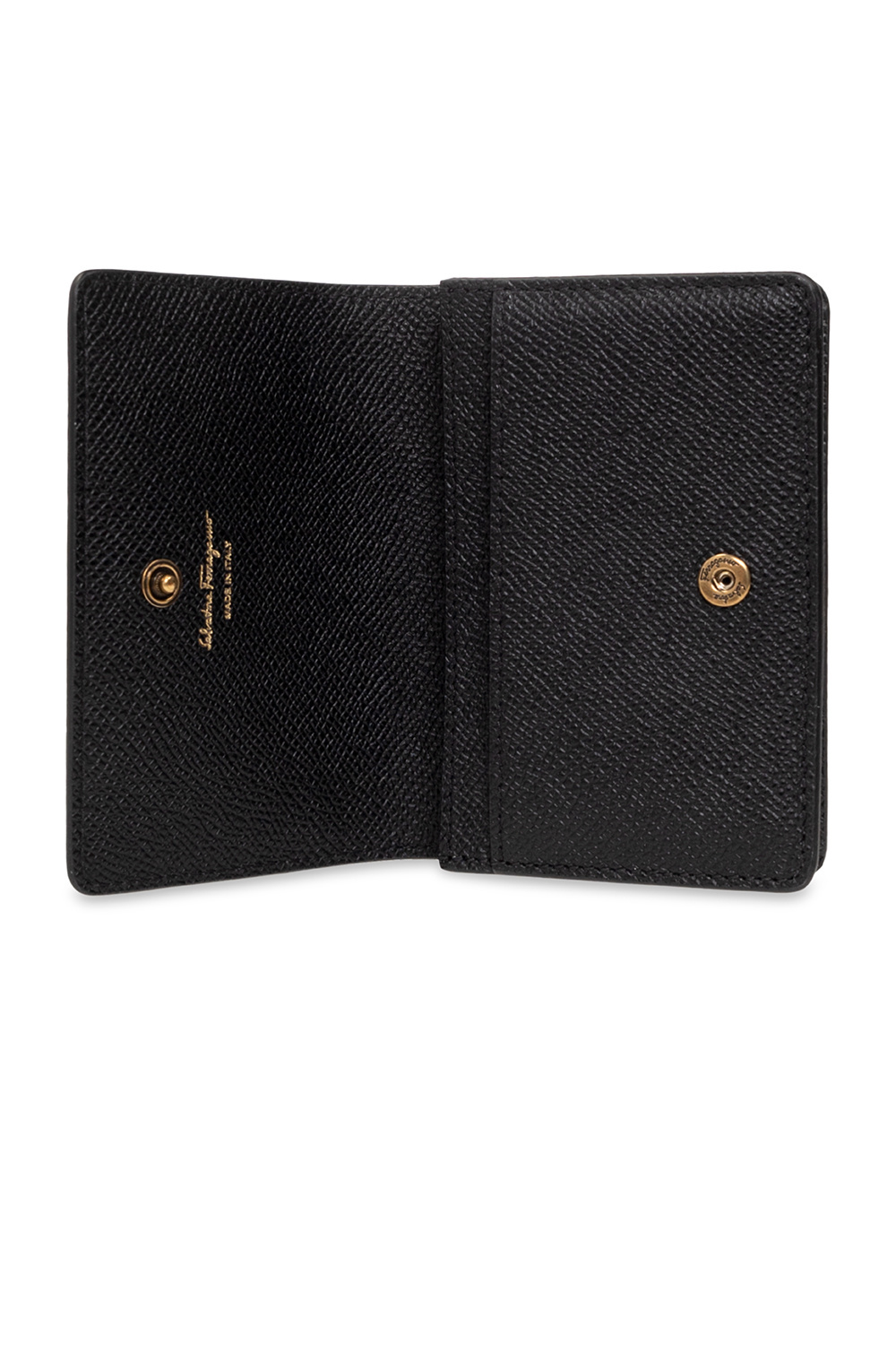 Ferragamo Logo-plaque Wallet In Black