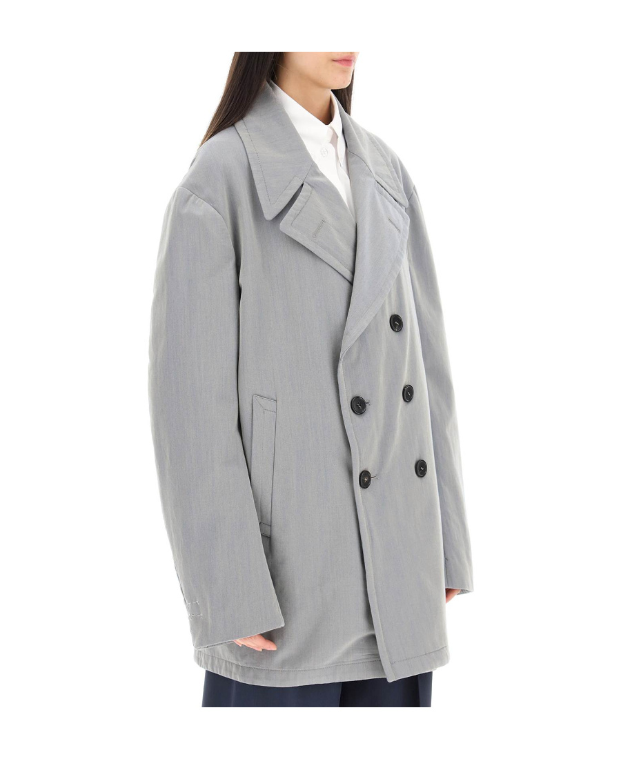 Maison Margiela Double-breasted Blazer In Gray