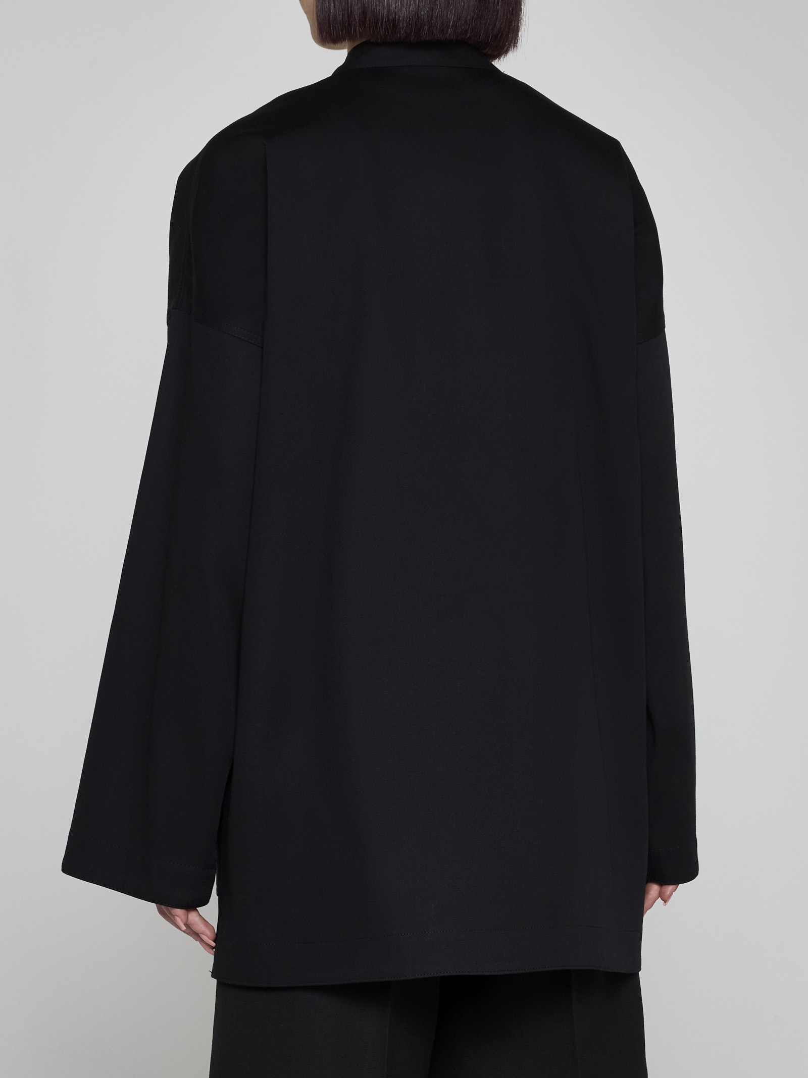 Totême Toteme Oversized Cotton Cardigan In Black